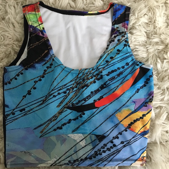 BLUE RIPTIDE Crop Top✨Blossom Art Wear✨ - Picture 3 of 6